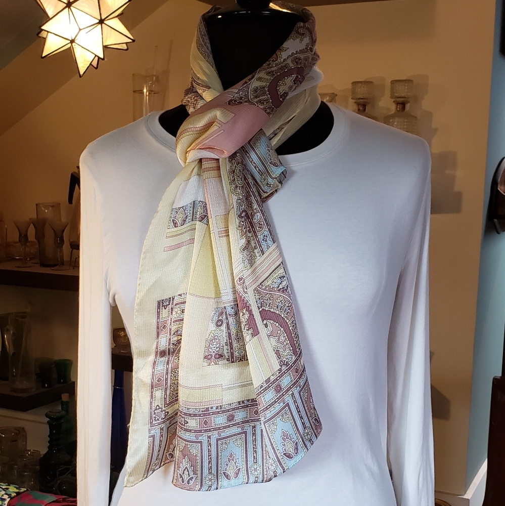 Keimyung University Straw Yellow silk scarf